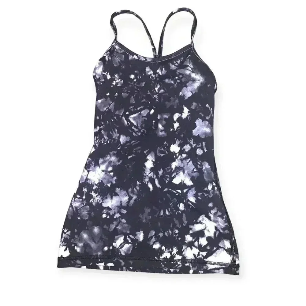 Lululemon Power Y Tank (Luon) Dusk Dye White Black